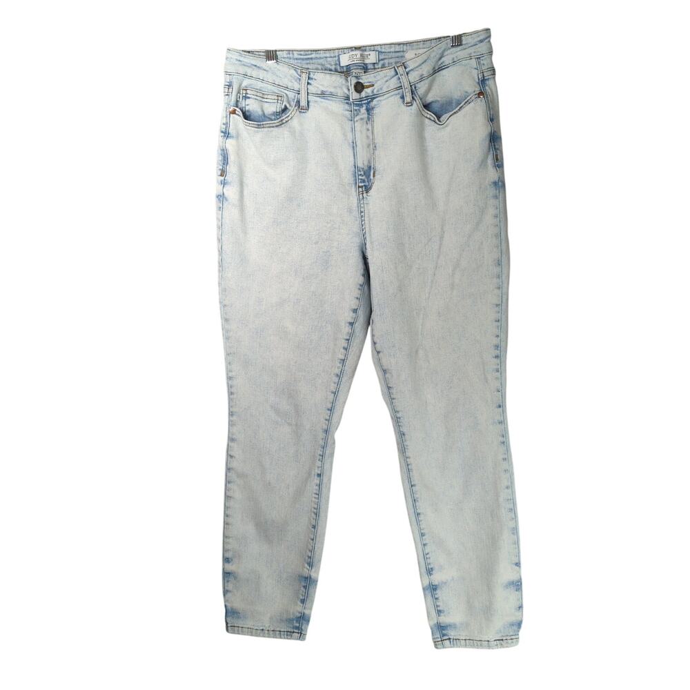 Judy Blue Jeans Womens 15/32 Blue Acid Wash Slim Fit Stretch‎